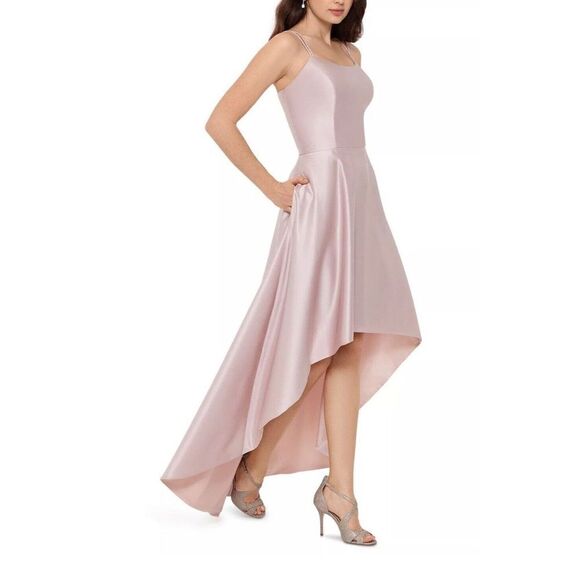 XSCAPE 3539XP Women’s Petite Sz 6 Beige High-Low Ball Gown $229 - Picture 13 of 15